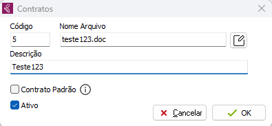 Descrição do contrato