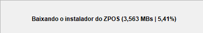 Início da instalação do ZPOS