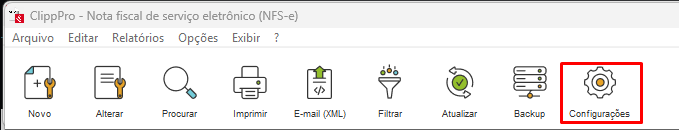Configurações do emissor de NFS-e