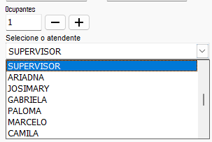 Escolha do atendente
