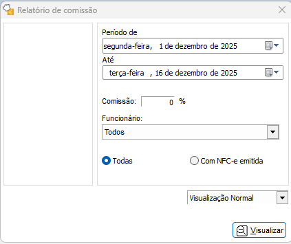 Filtros de comissão