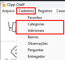 Cadastros Categorias