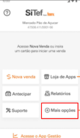 Mais opções do m-sitef
