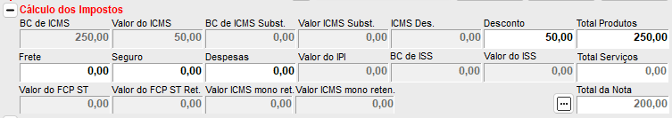 Exemplo de desconto condicional