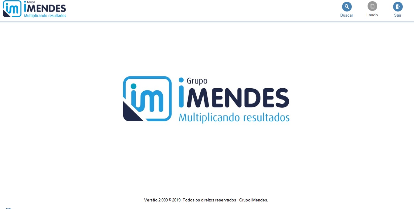 Tela inicial do IMendes