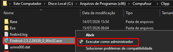 Instalar o Firebird 2.5.2