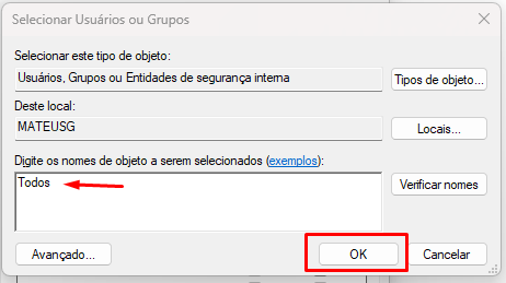 Usuario Todos nas permissoes