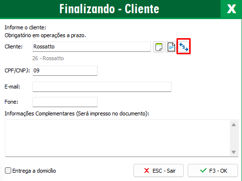 Ícone de cashback na venda