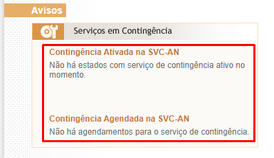 Avisos do Portal da NFe