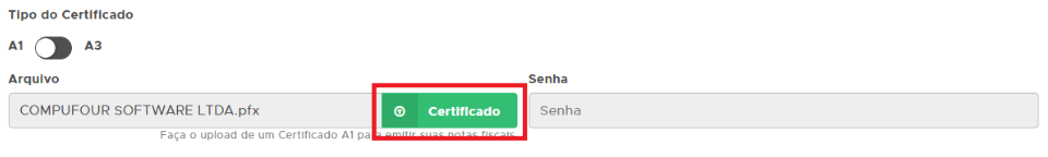 Aba Certificado (modelo A1)