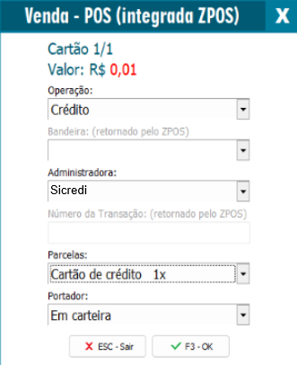 Venda POS integrada ZPOS