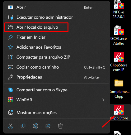 Abrir Local do Arquivo
