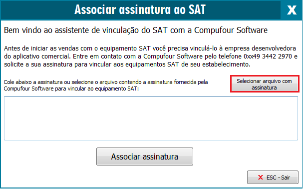 Selecionar arquivo com assinatura