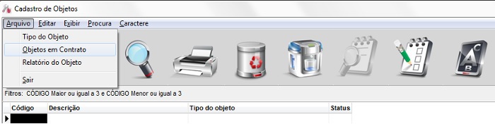 Objetos em contrato