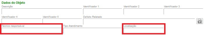 Dados do objeto