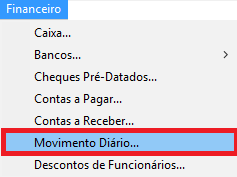 Movimento Diario no Clipp