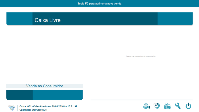 Tela do Caixa Livre