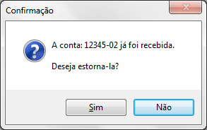 Estornar conta pelo duplo clique