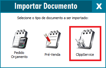 Importar Documento no NFC-e/SAT