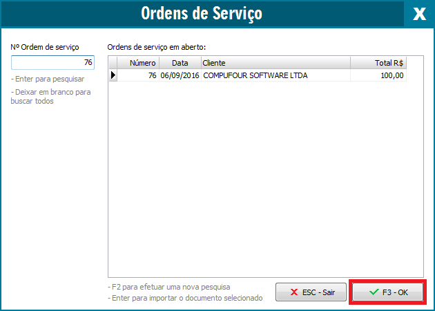 Importação dos itens no NFC-e/SAT