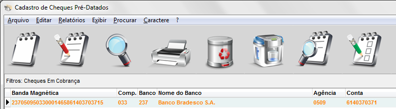Cheque em cobrança