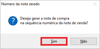 Mensagem de confirmação