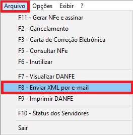 Enviar XML por e-mail