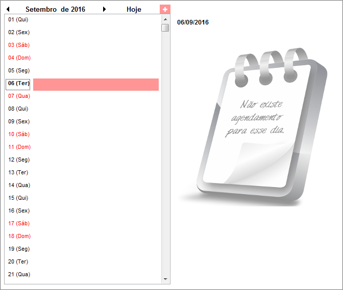 Agenda de atendimentos
