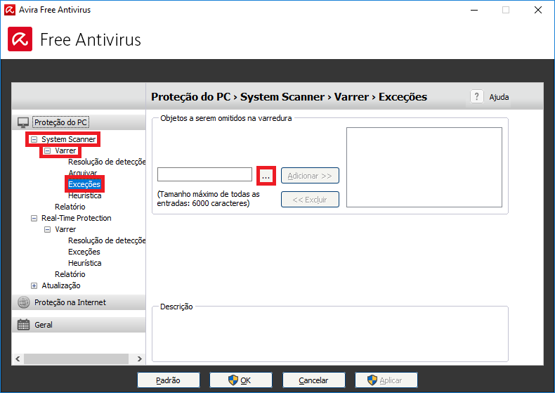 Localizar no System Scanner