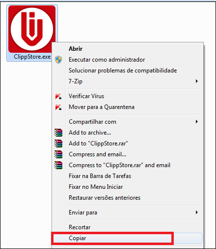 Cópia do arquivo descompactado