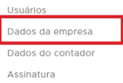 Configurações - Dados da Empresa