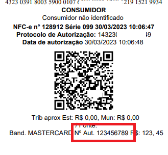 Impressão do comprovante