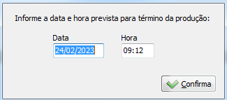 Término da produção