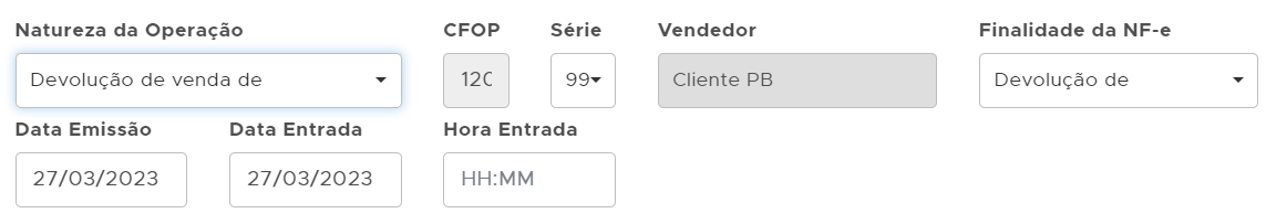 NF-e de devolução