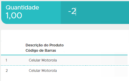 Cancelar item por posição