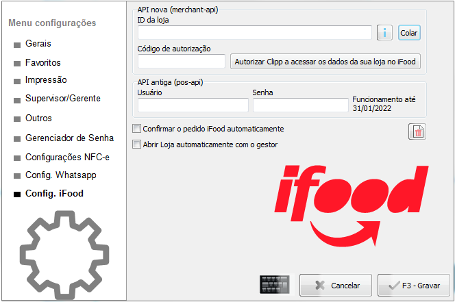 Autorizar Clipp no iFood