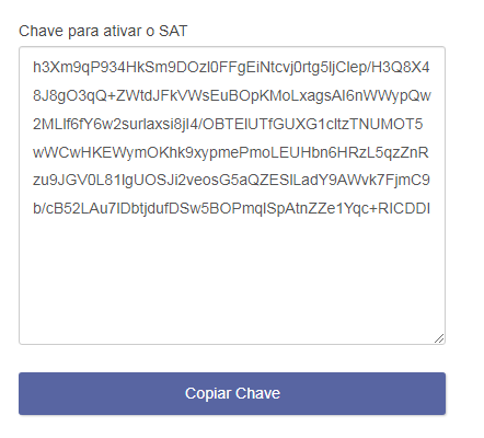 Copiar chave da assinatura
