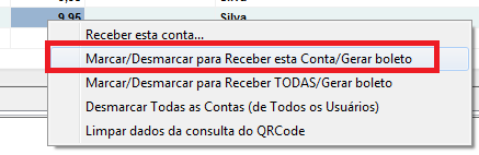 Marcar contas para renegociar