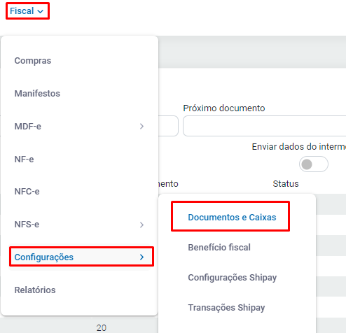Documentos e Caixas no ZWeb