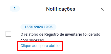 Notificação do inventário