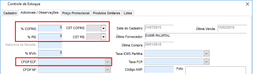 CFOP e CST de PIS/Cofins no CF-e-SAT