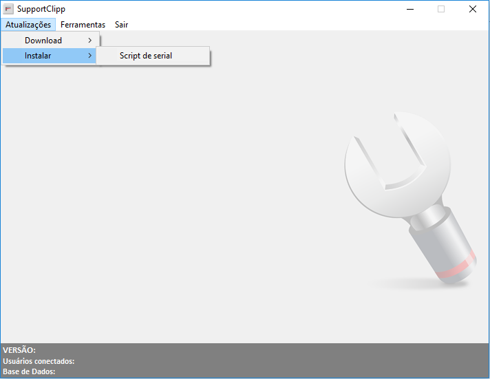 Menu Instalar Script de Serial