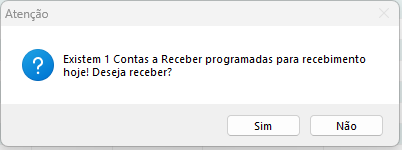 Mensagem de recebimento automático