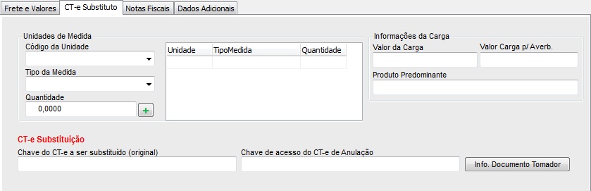 Cabeçalho do CT-e marcado como substituição