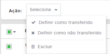 Ação de transferência