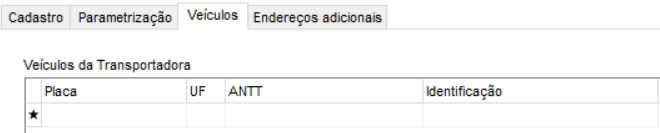 Aba de veículos do transportador (ANTT)