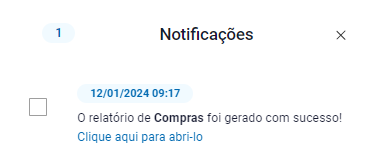 Notificações de relatórios no ZWeb