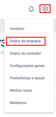 Configurações - Dados da empresa