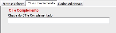 Campo para vincular a chave do documento complementado