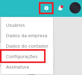 Acessar configurações